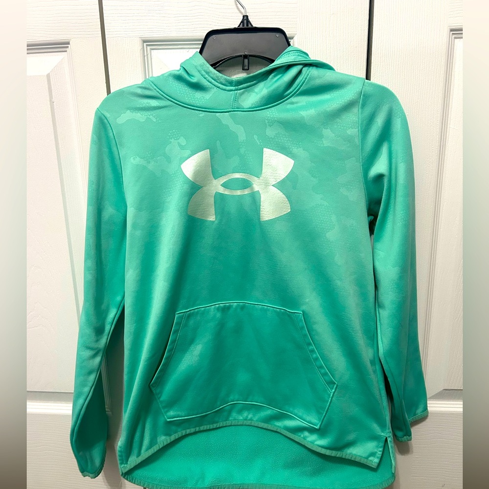 Girls under armour sweatshirt teal
